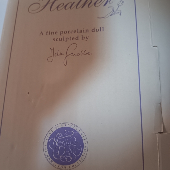 !HAMILTON COLLECTION 1992 Heather 18" PORCELAIN BISQUE DOLL Joke Grobben VINTAGE - Picture 4 of 6